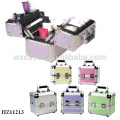 mini aluminum cosmetic case with 4 trays inside and with different color options